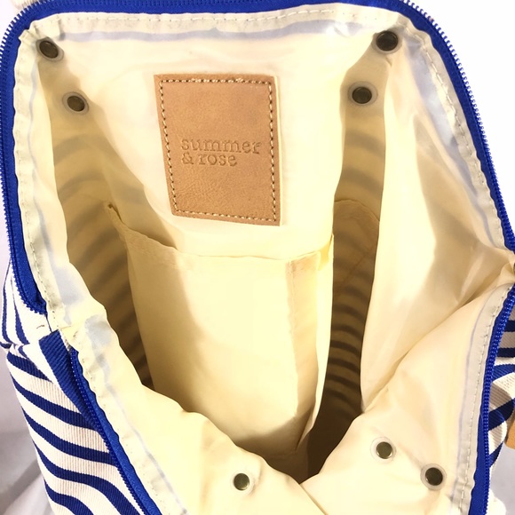 Summer & Rose blue & white striped canvas tote - Picture 5 of 6